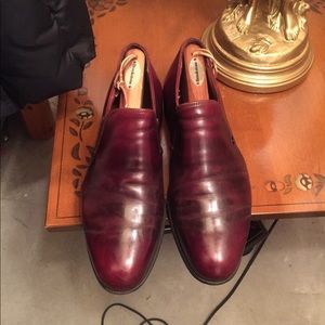 Classic fully leather lining ox blood slip on 9 1/